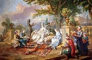 Charles-Amedee-Philippe van Loo The Sultana Served by her Eunuchs oil painting reproduction